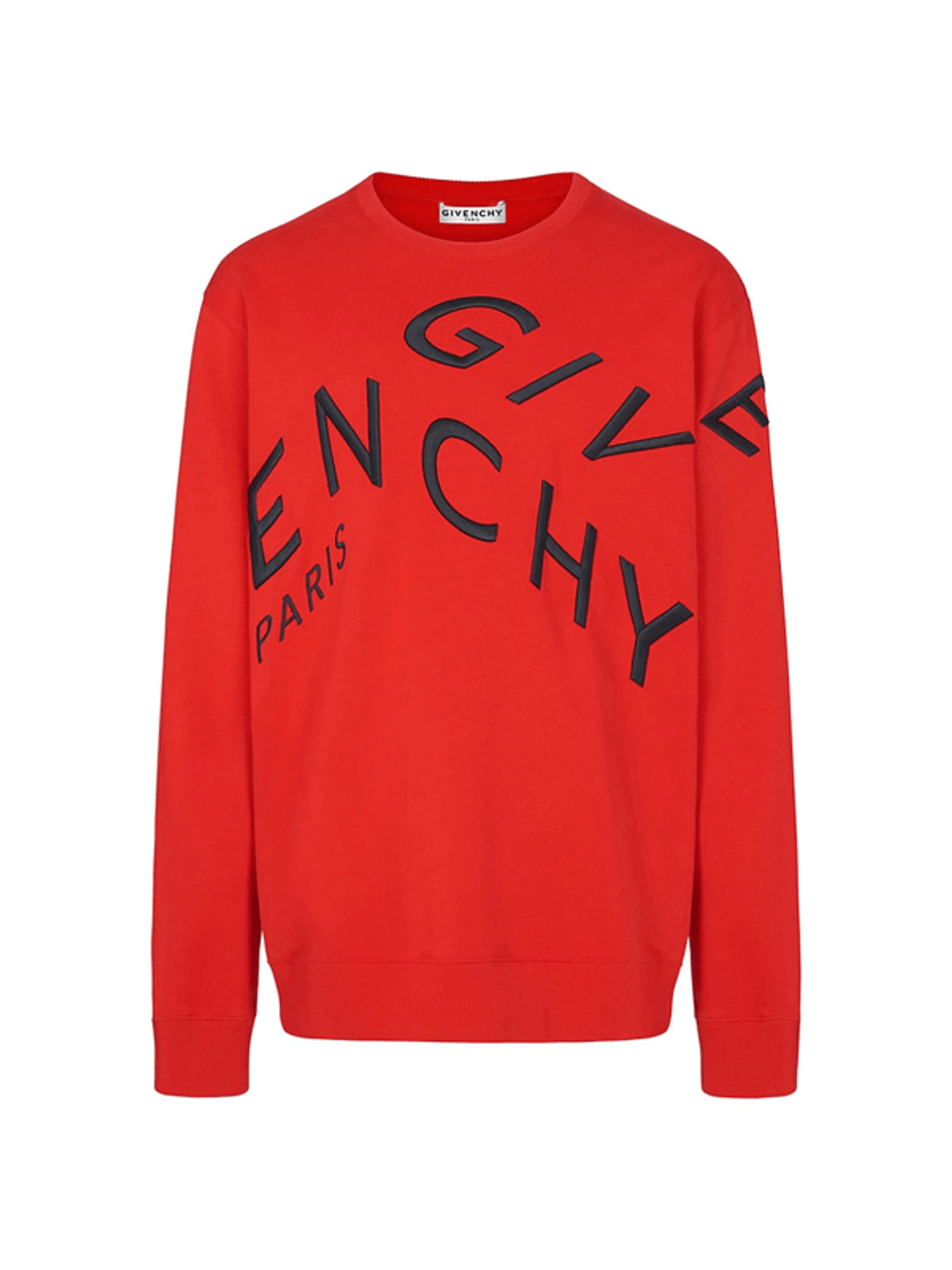 Givenchy Logo Embroidered Loopback Cotton Jersey Sweatshirt In Red