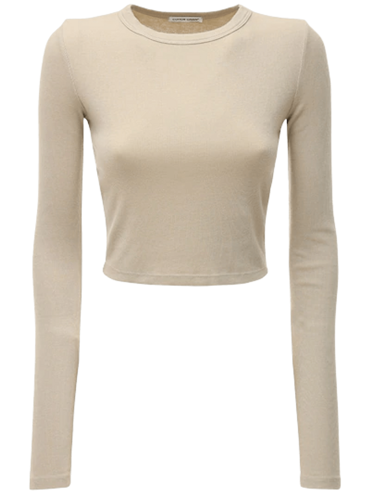 Cotton Citizen Verona Ribbed Long Sleeve Crop Truffle Top WHAT’S ON