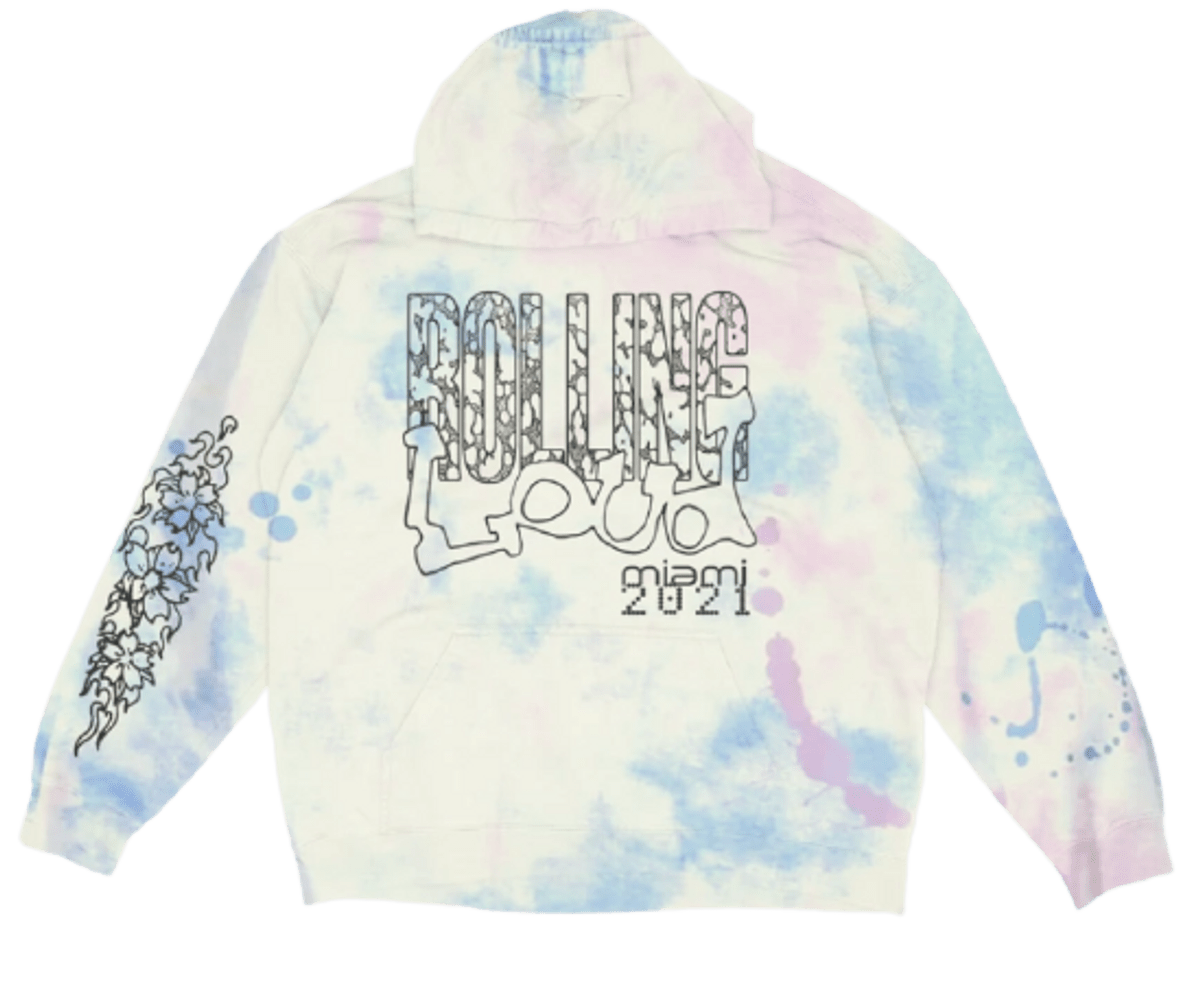 Rolling Loud Merch Sketchy Custom Dyed Hoodie WHAT’S ON THE STAR?