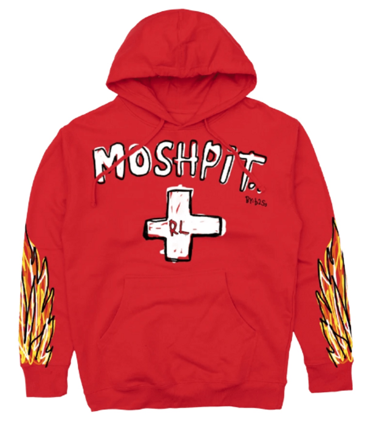 Rolling Loud Merch Moshpit Midweight Red Hoodie WHAT’S ON THE STAR?