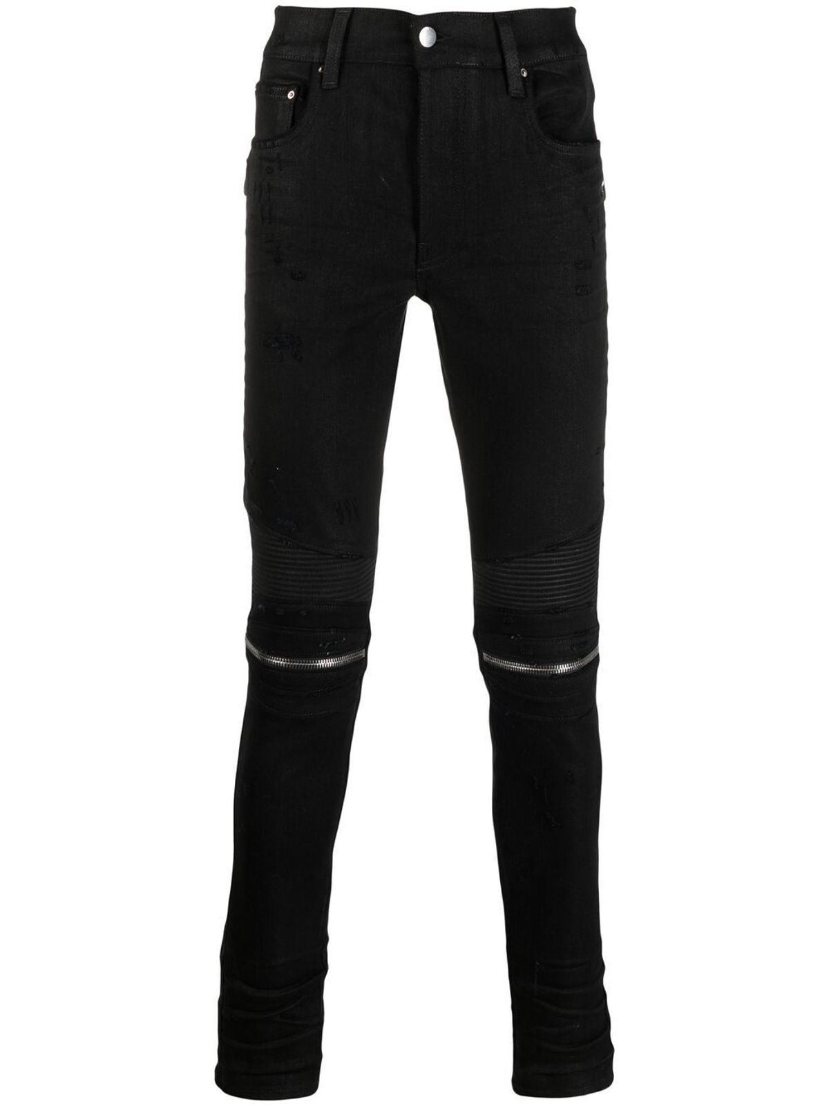 Amiri Waxcoated Midrise Slim Jeans In Black WHAT’S ON THE STAR?