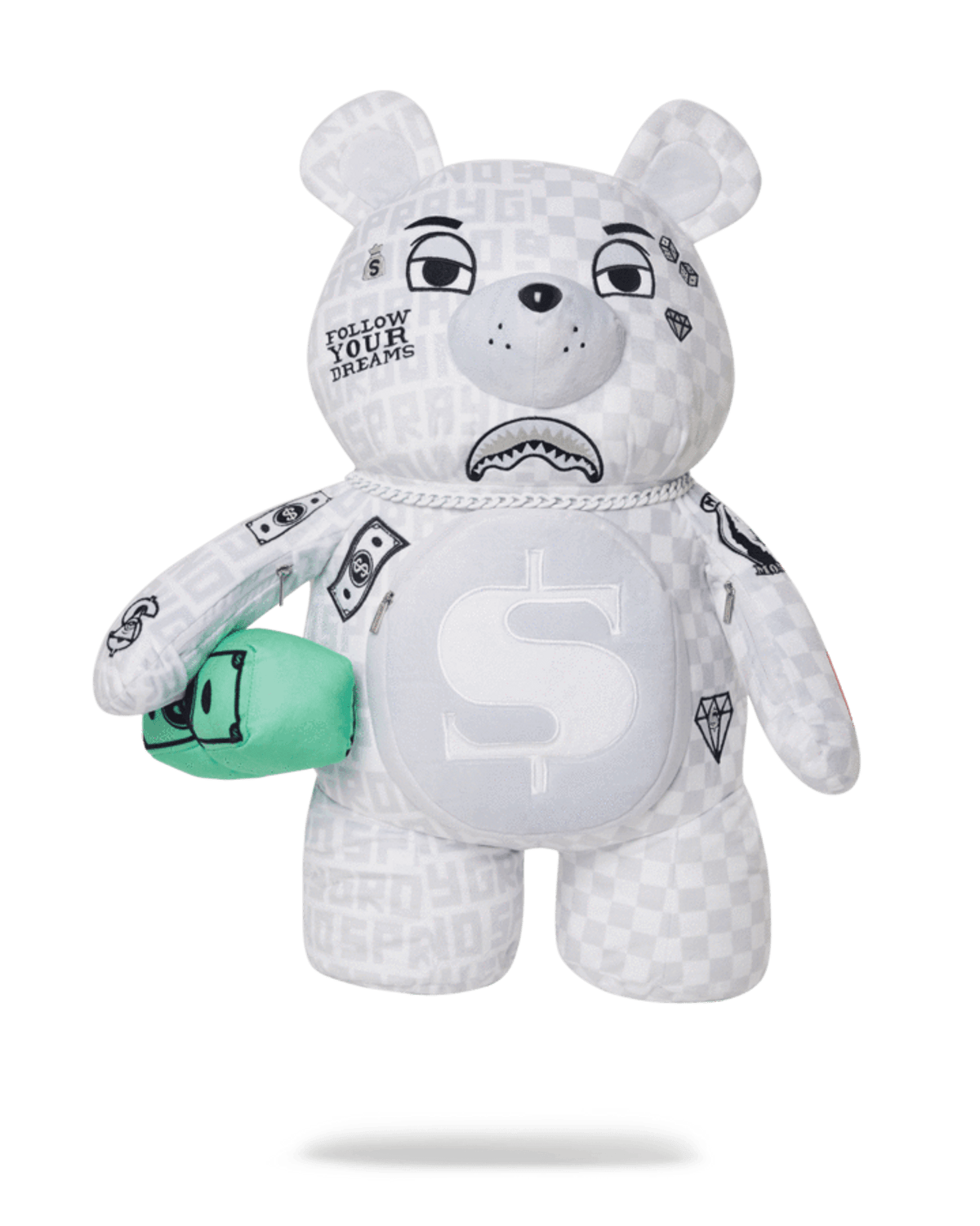 Sprayground Bear White Backpack WHAT’S ON THE STAR?