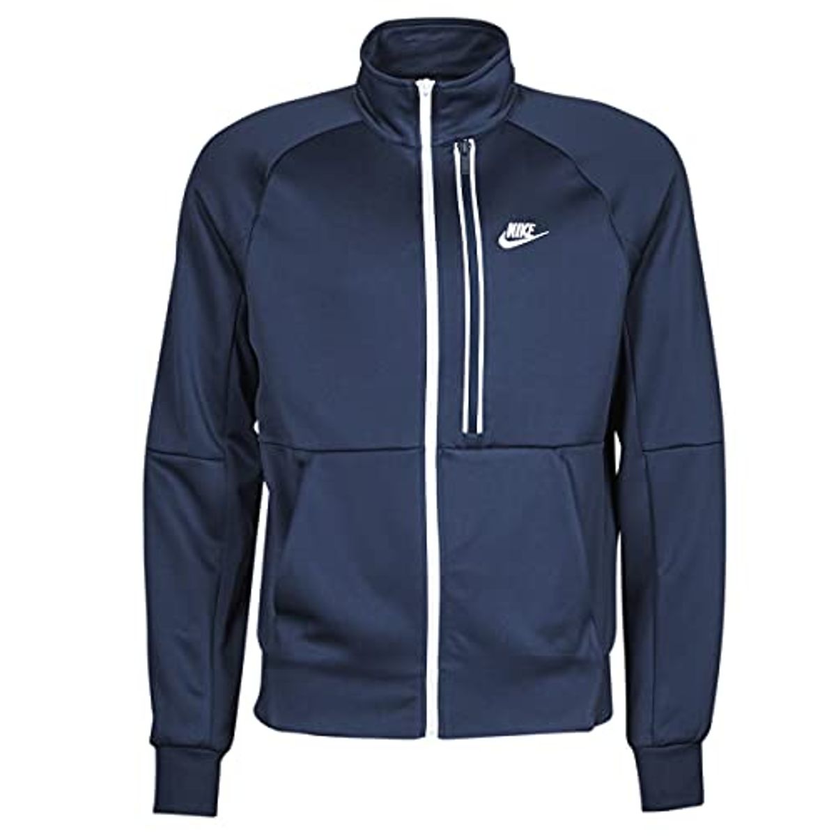 Nike Sportswear N98 Tribute Track Jacket In Midnight Navy/ White WHAT