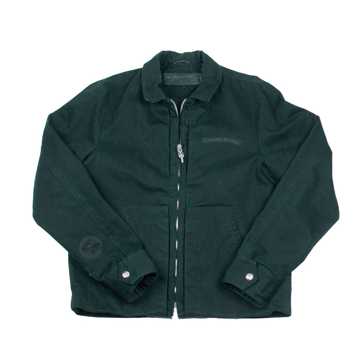 Chrome Hearts 'Made In Hollywood' Denim ZipUp Jacket Black WHAT’S ON