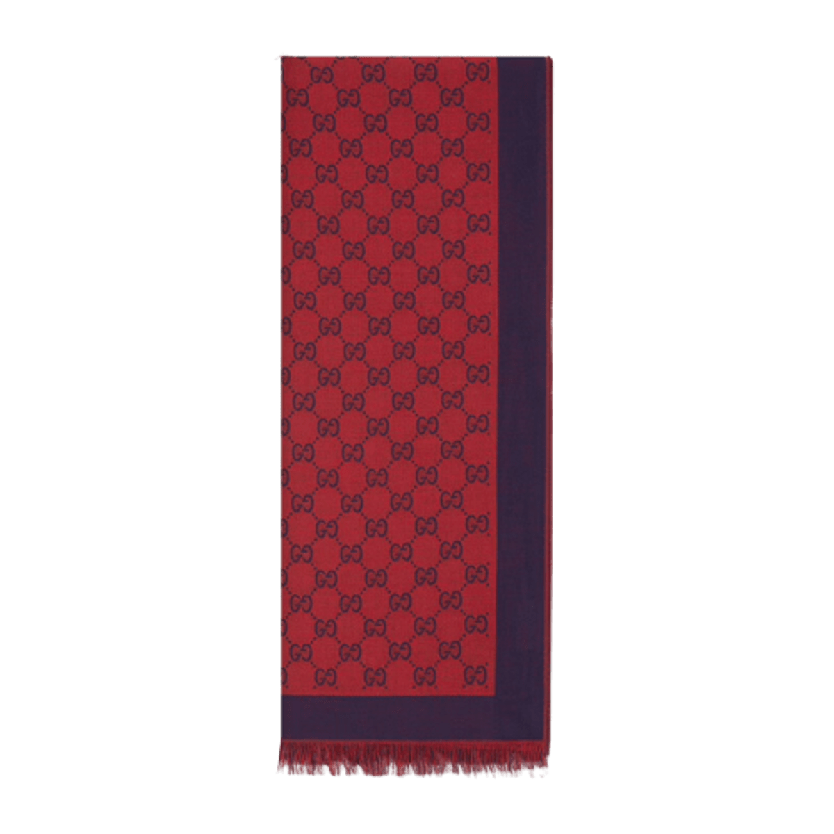 Gucci Red And Blue Jacquard Cotton Scarf WHAT’S ON THE STAR?