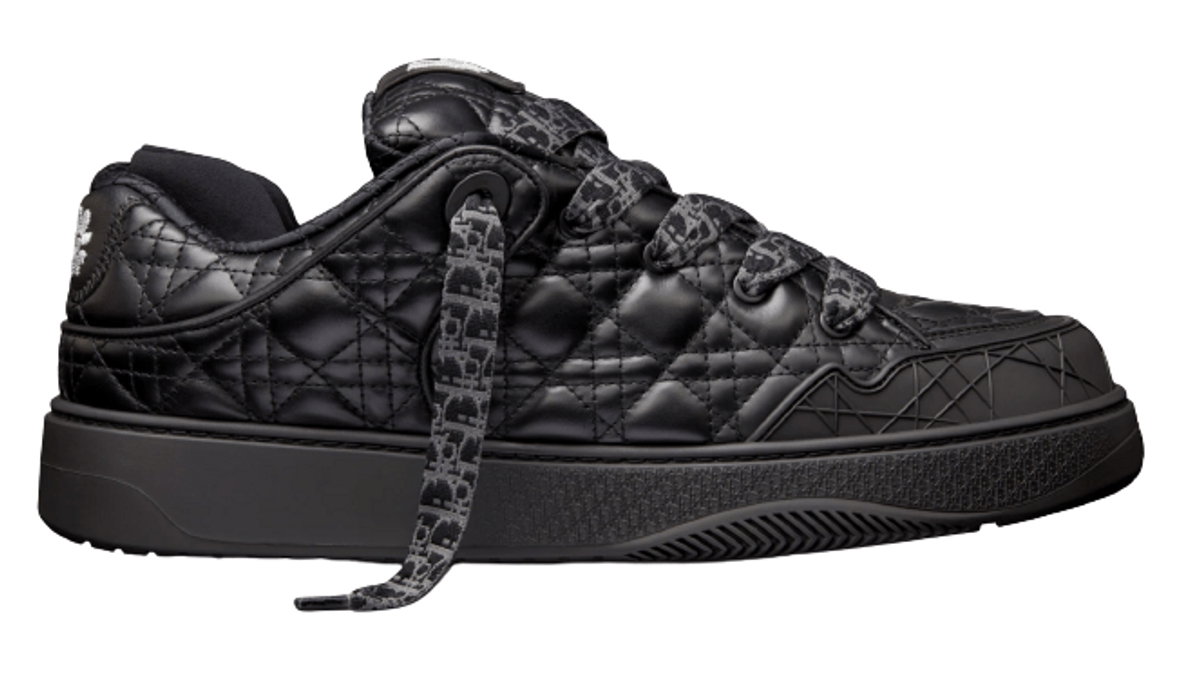 Dior × ERL B9S Black Quilted Cannage Calfskin Skater Sneakers WHAT’S