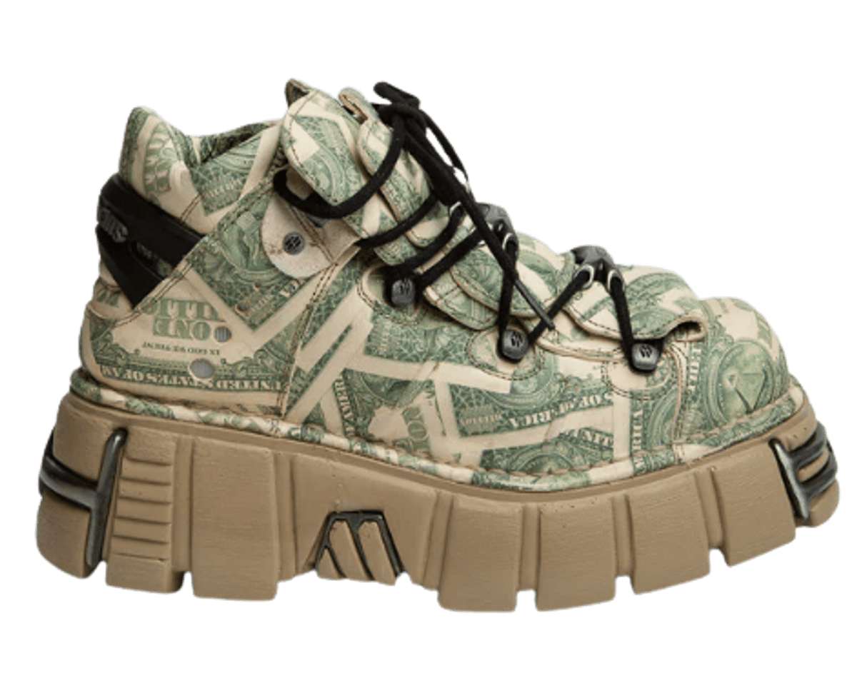 Vetements × New Rock Platform Dollar Sneakers WHAT’S ON THE STAR?