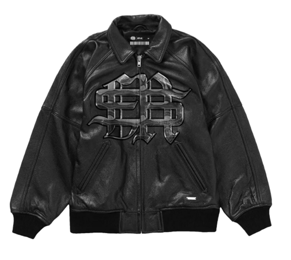 Sole et. Al Limited Edition Chrome Identity Black Leather Biker Jacket