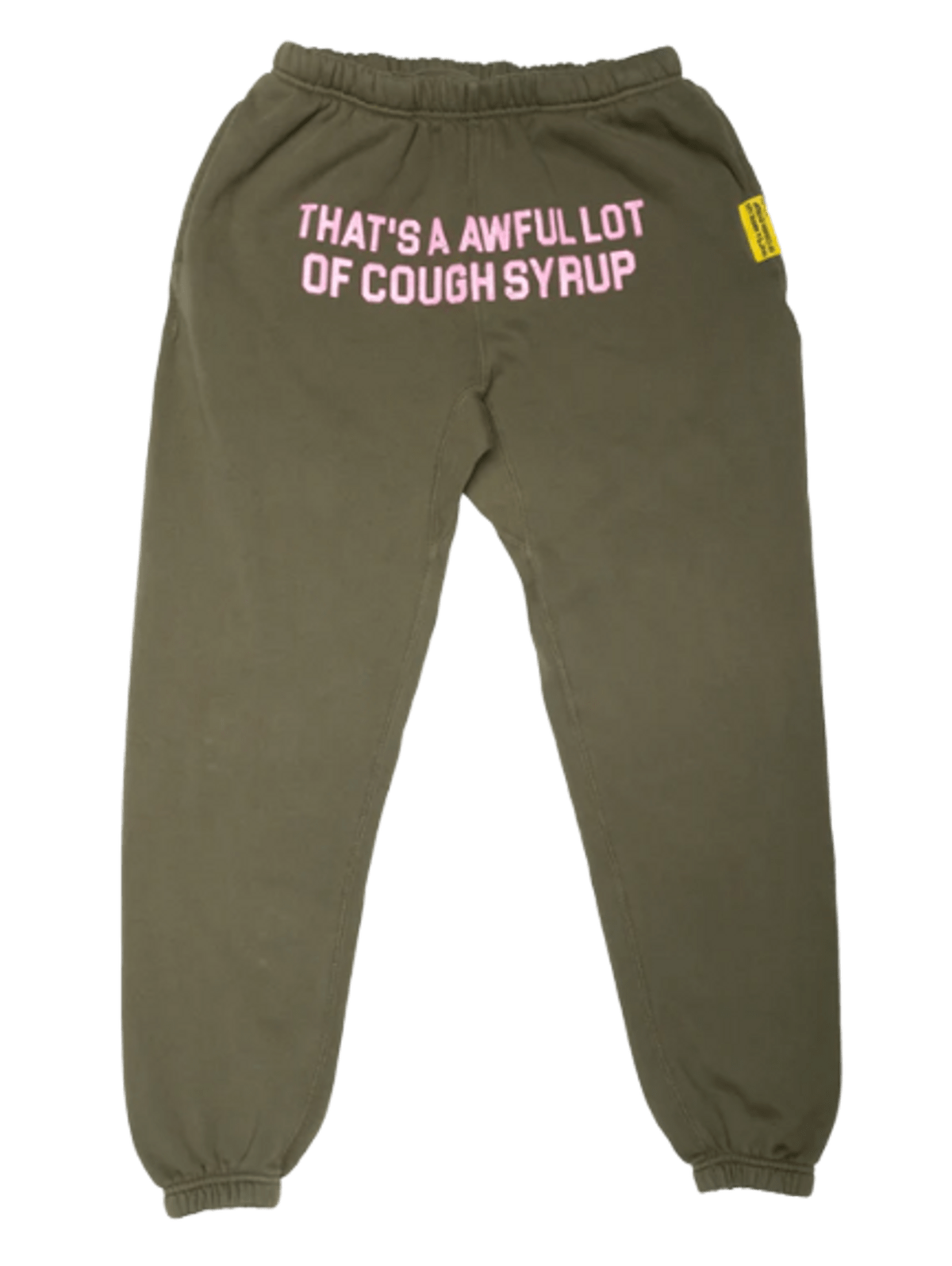Awful Lot of Cough Syrup Classic Olive Logo Sweatpants WHAT’S ON THE