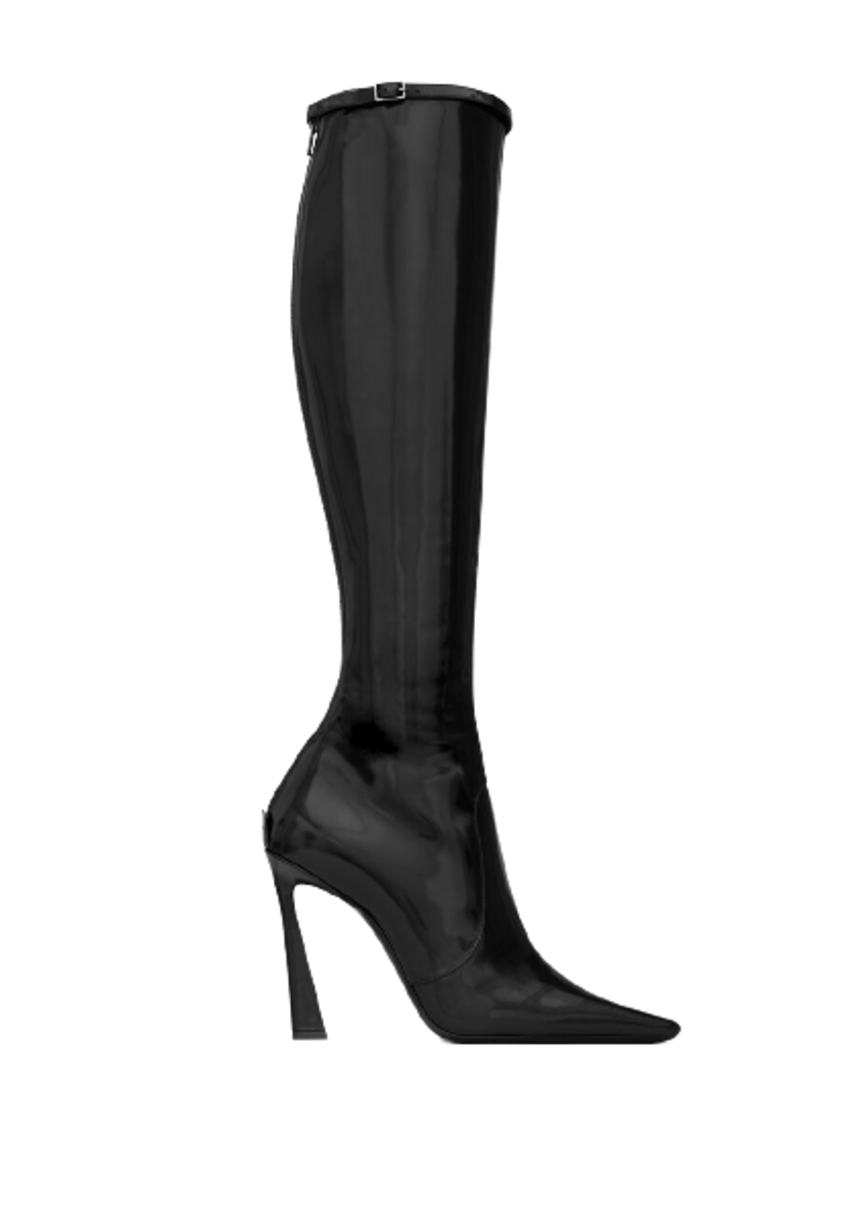 Saint Laurent Shiny Leather Justify Boots WHAT’S ON THE STAR?