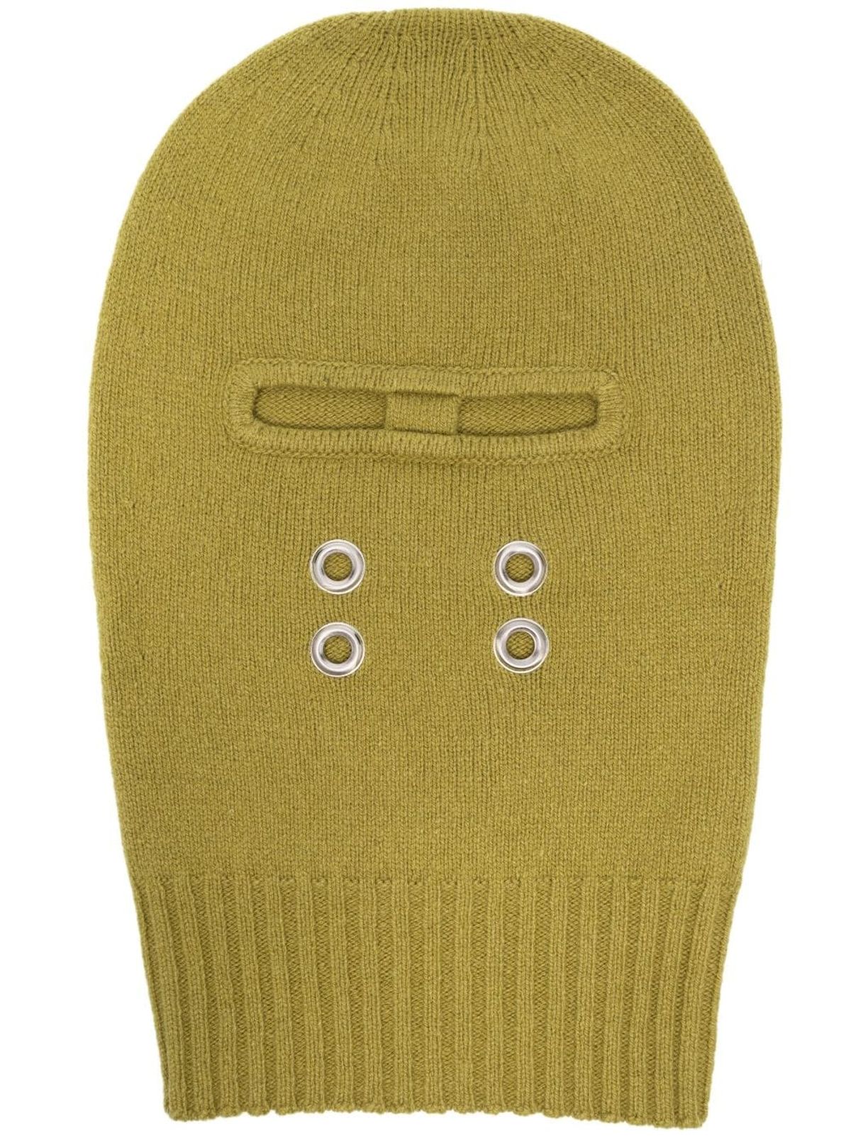 Rick Owens Gimp Cashmere Balaclava In Green WHAT’S ON THE STAR?