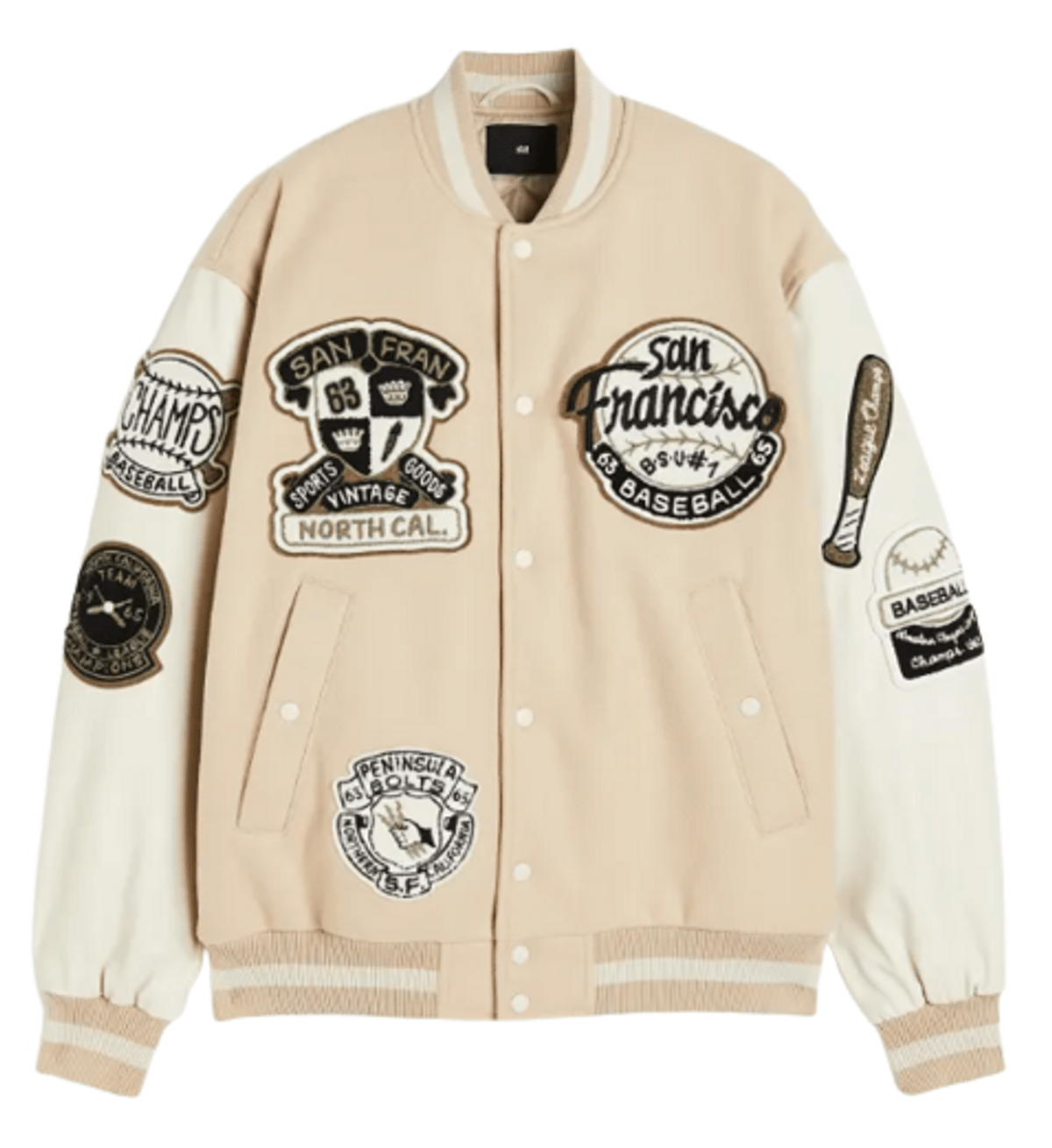 H&M Loose Fit Baseball Jacket WHAT’S ON THE STAR?