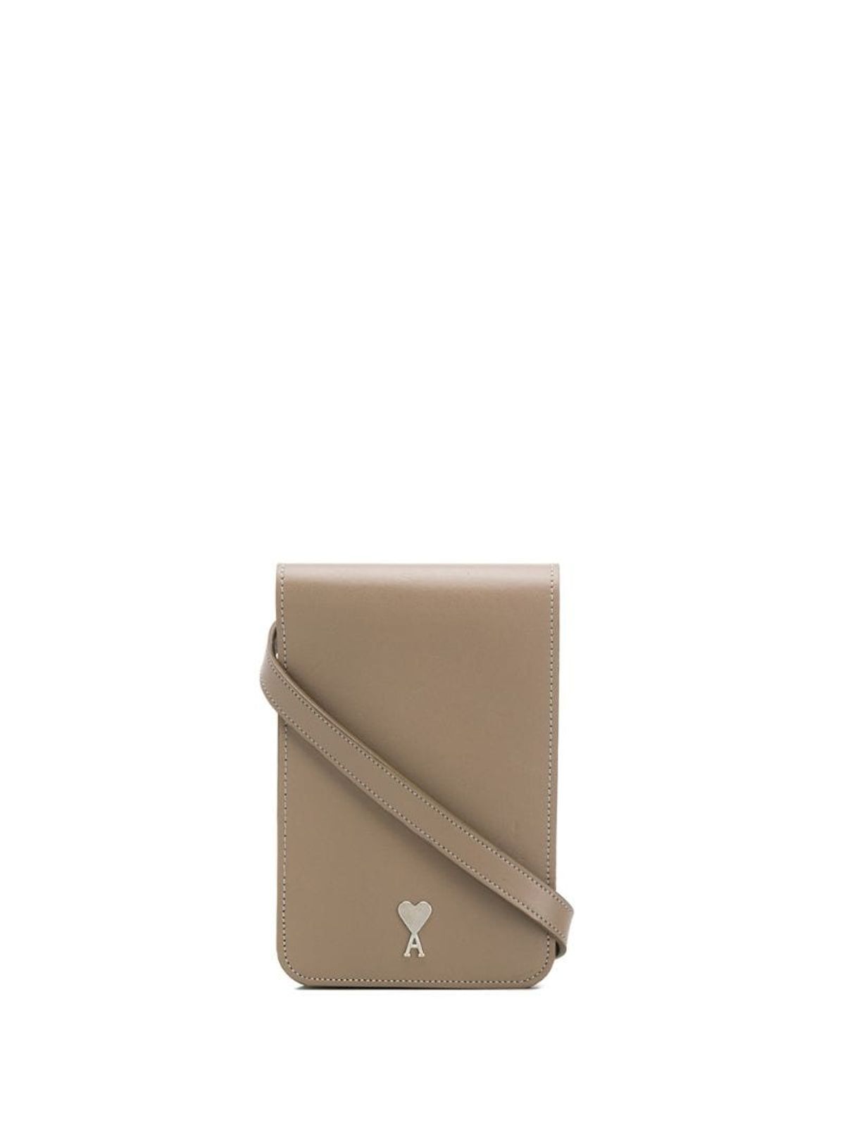 Ami Alexandre Mattiussi Mini Accordion Neck Bag In Neutrals WHAT’S ON