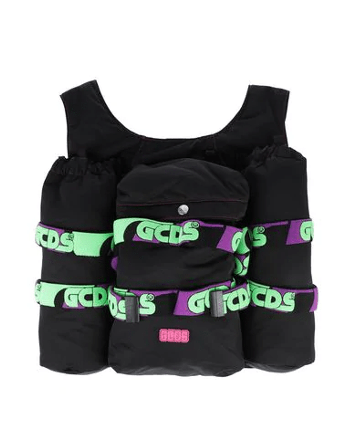 GCDS Backpack & Fanny Pack In Black WHAT’S ON THE STAR?