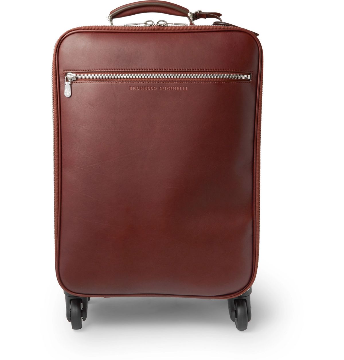 Brunello Cucinelli Leather Carryon Suitcase In Brown WHAT’S ON THE STAR?
