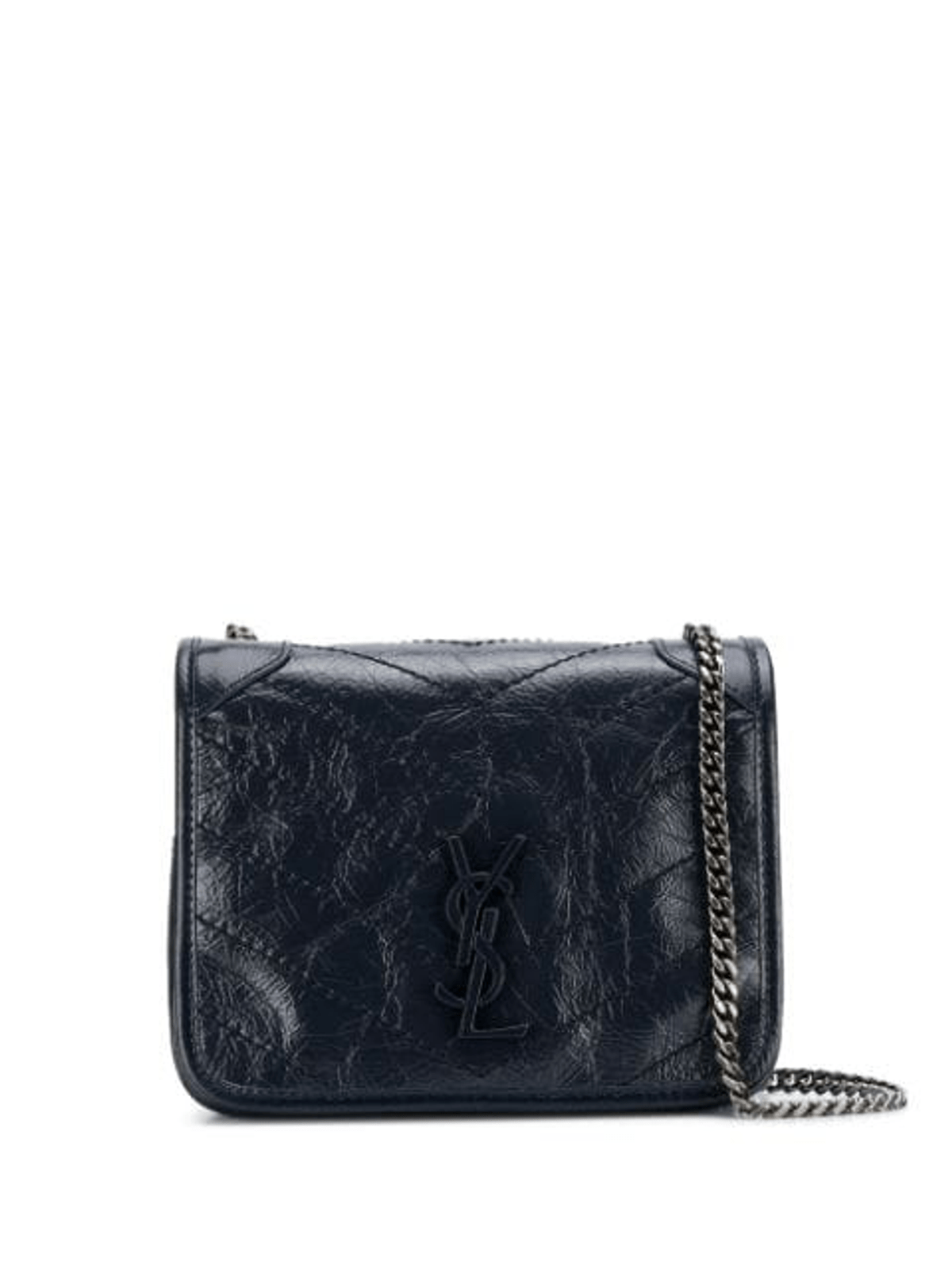 Saint Laurent Niki Chain Wallet Crossbody Bag In Blue WHAT’S ON THE STAR?