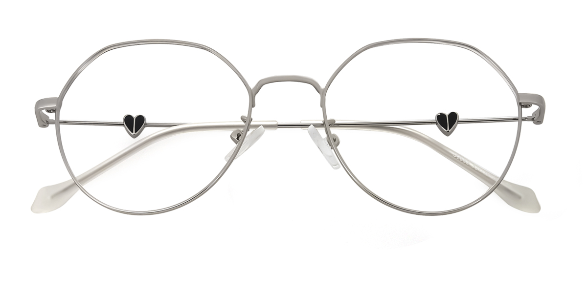 Geometric Light Metal Medium FullRim Optical Glasses Blue Light