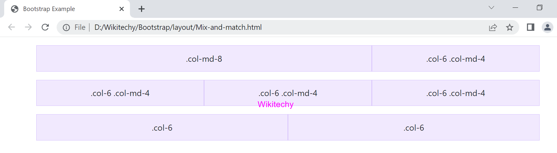 Bootstrap Grid System Bootstrap Grid Examples Wikitechy
