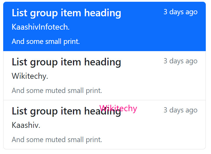 Bootstrap List Group List group in Bootstrap with Examples Wikitechy