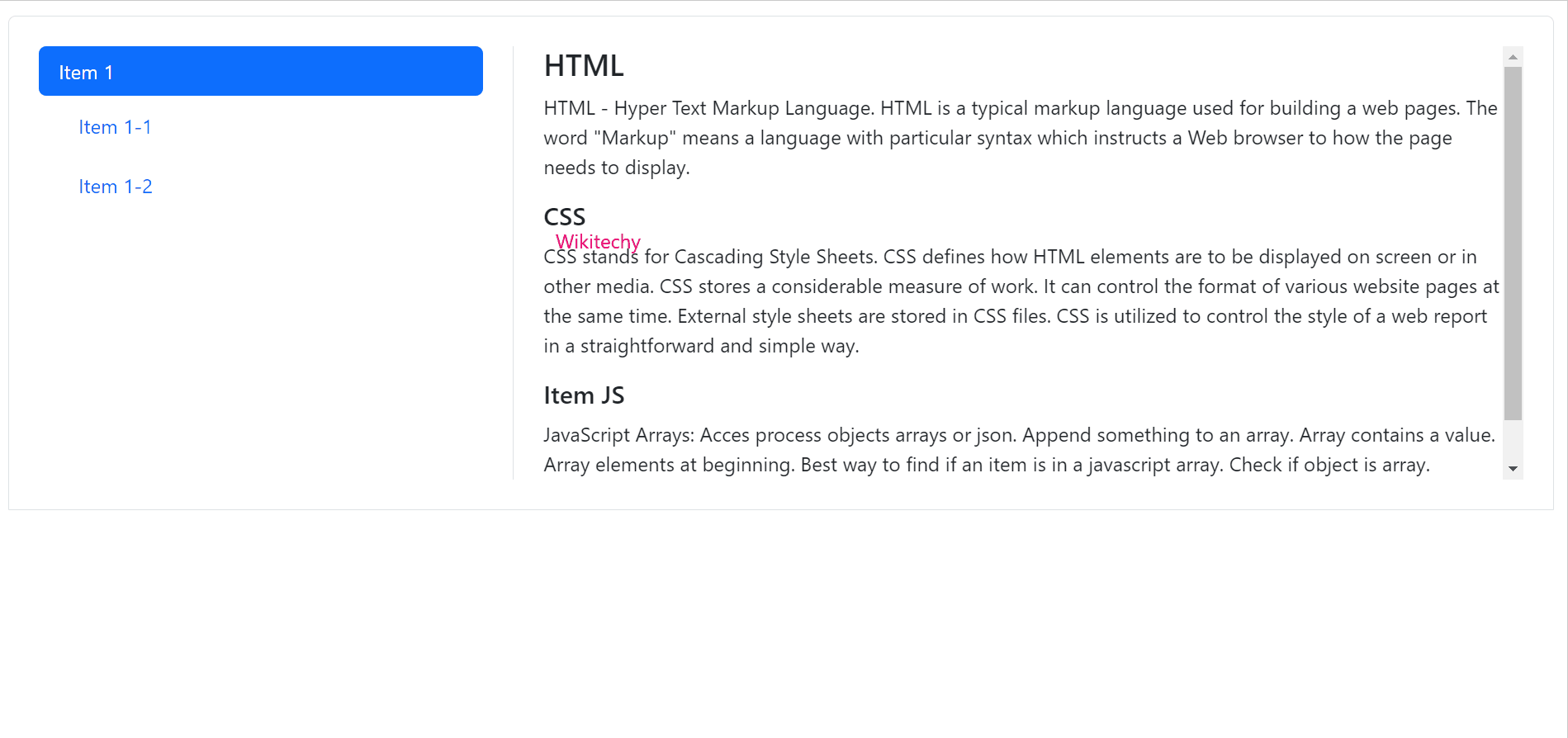 Bootstrap Scrollspy Bootstrap Tutorial Wikitechy