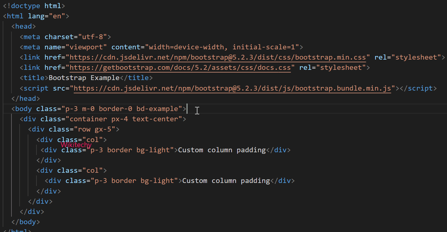 Bootstrap Gutters Gutter Class in Bootstrap 5 Wikitechy