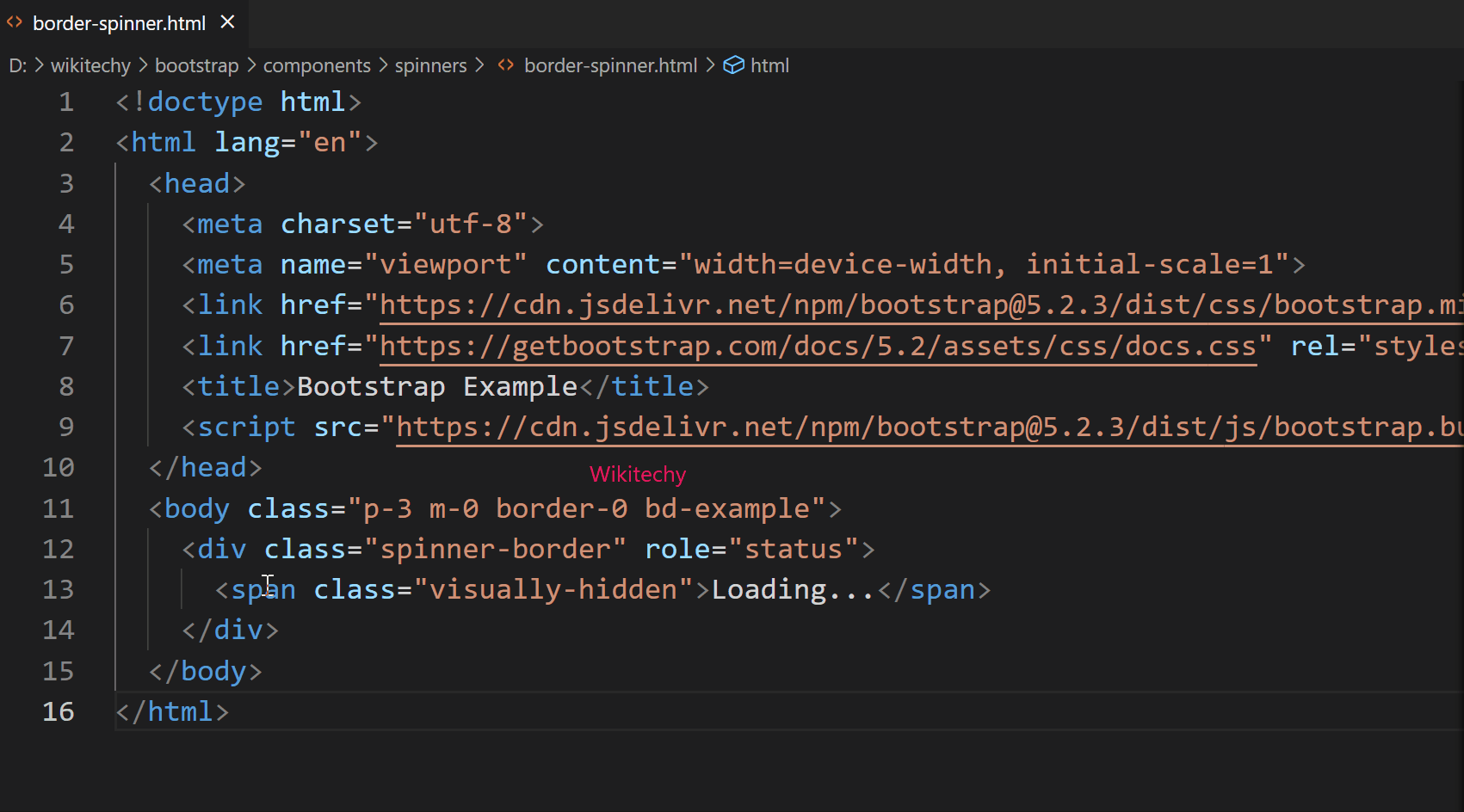 Bootstrap Spinners Bootstrap 5 Loader / Spinner Wikitechy