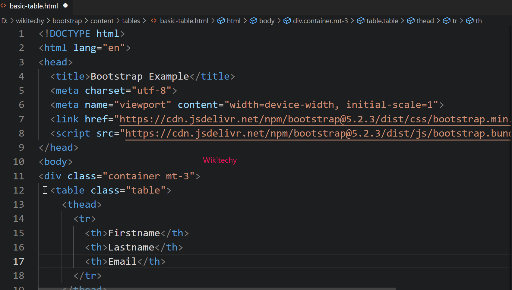 Bootstrap Tables Bootstrap 5 Striped, Responsive Tables Wikitechy