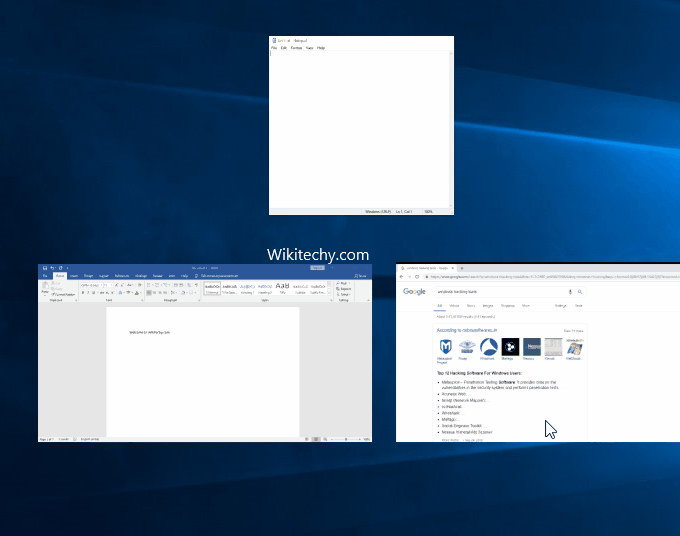 What does windows key + tab do ? Windows Hacking wikitechy