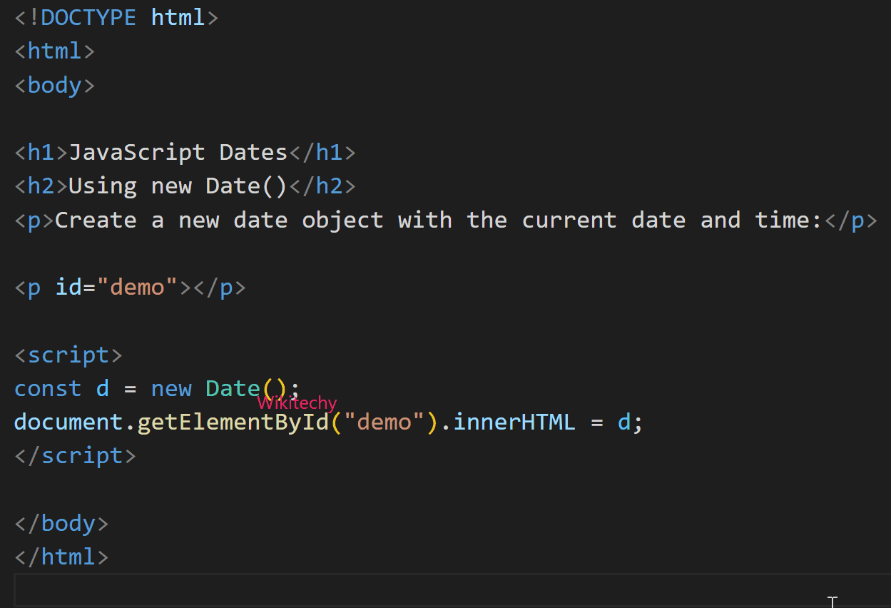 JavaScript Date Objects What are date objects in JavaScript Wikitechy