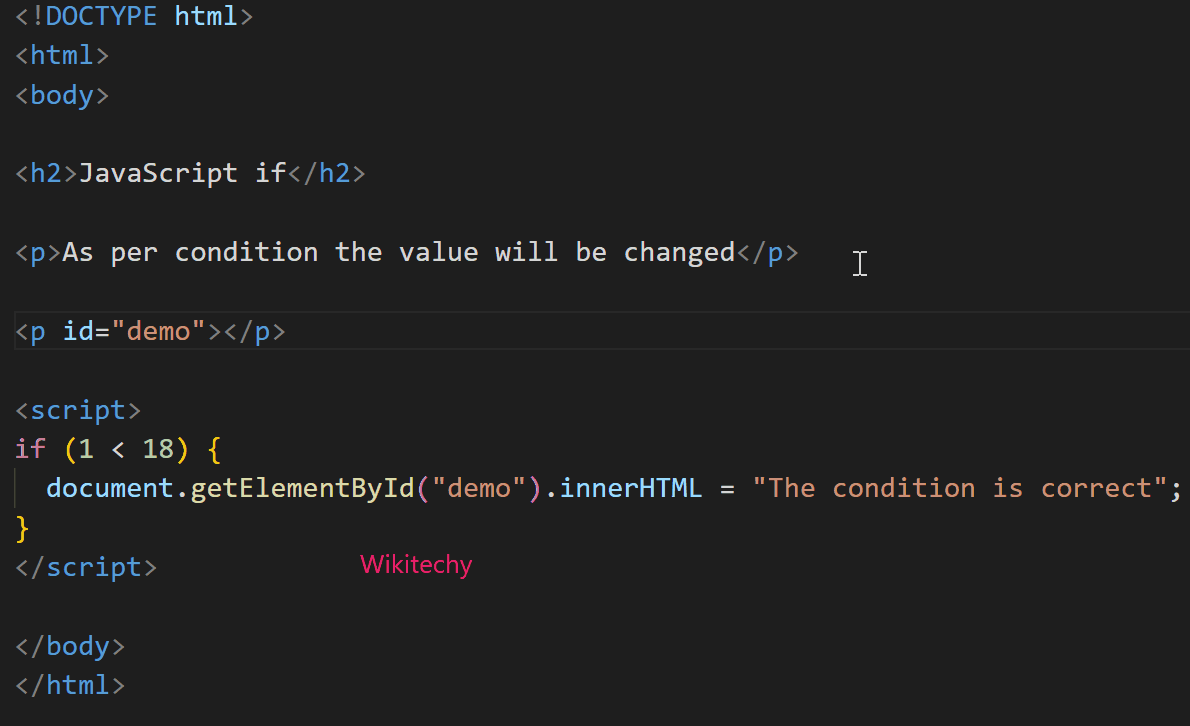 JavaScript IF Else Conditional Statements in JavaScript if, else
