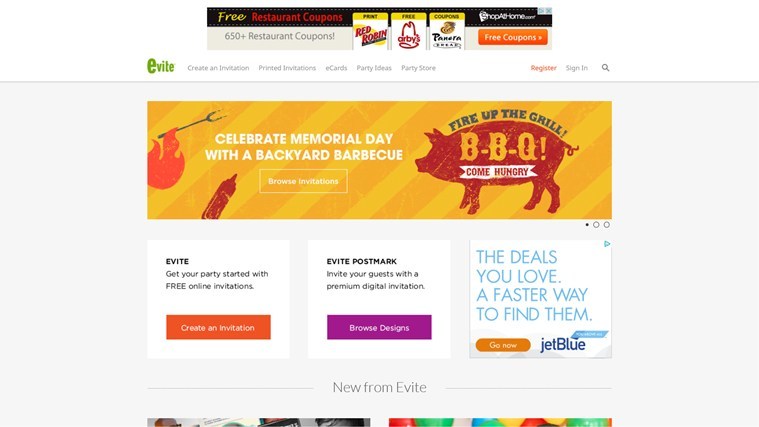 Evite Releases App for Windows 8, 10, Lets you Create and Send Invitations