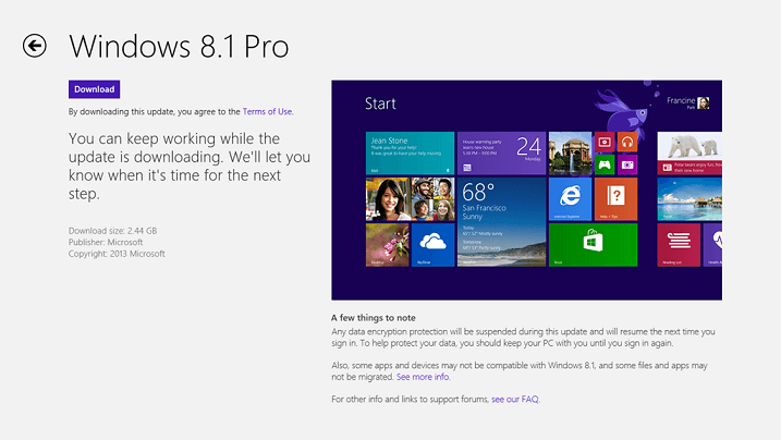 How to update Windows Store applications in Windows 8.1.