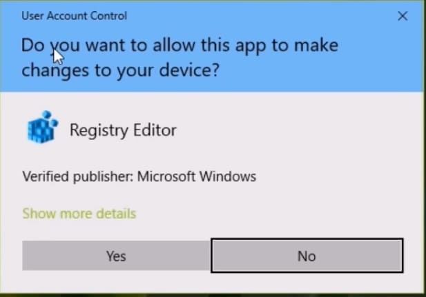 Disable Do you want to allow this app to make changes to your device