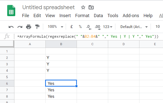 FIX The array value could not be found error in Sheets