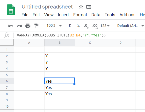 FIX The array value could not be found error in Sheets