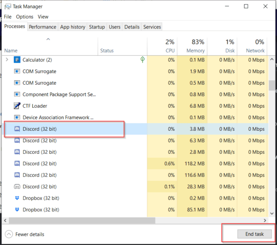 FIX Discord installation failed in Windows 10