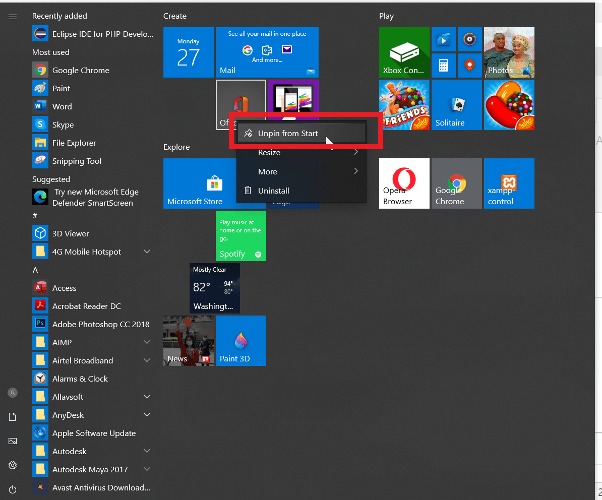 how to change start menu windows 10 to classic view