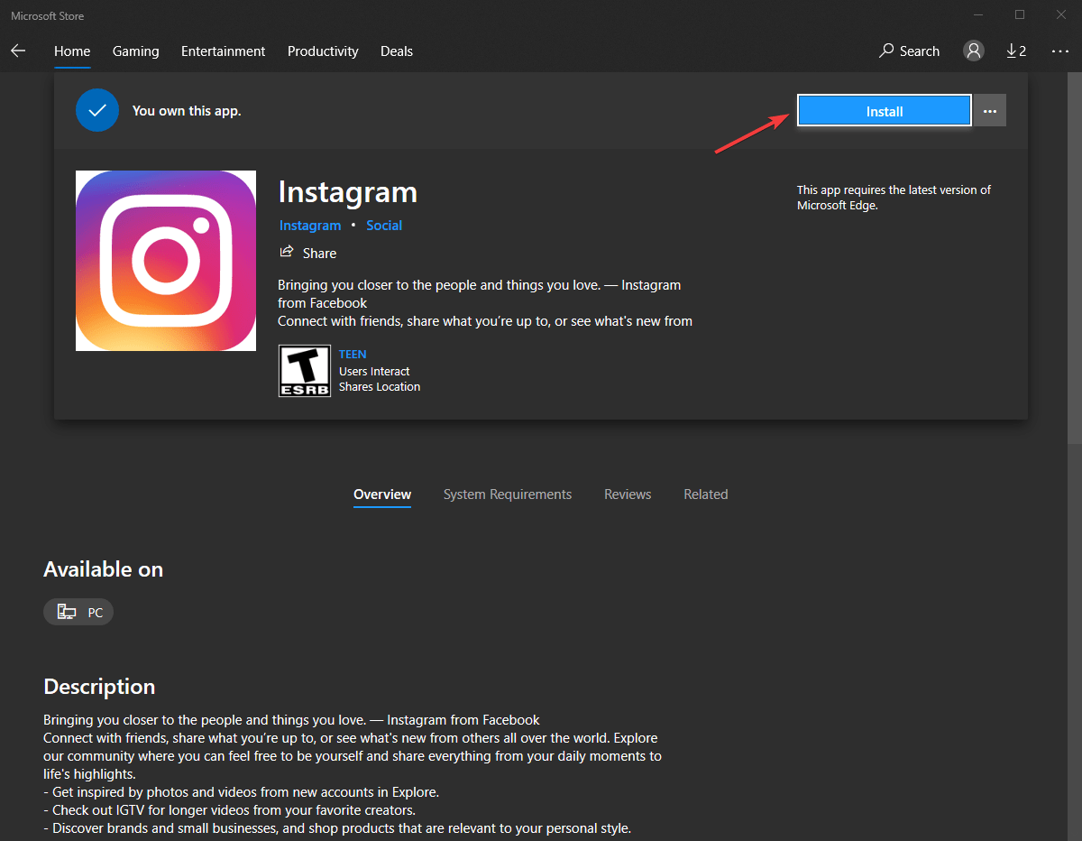 Cómo crear una publicación de Instagram en PC Windows 10, Mac.