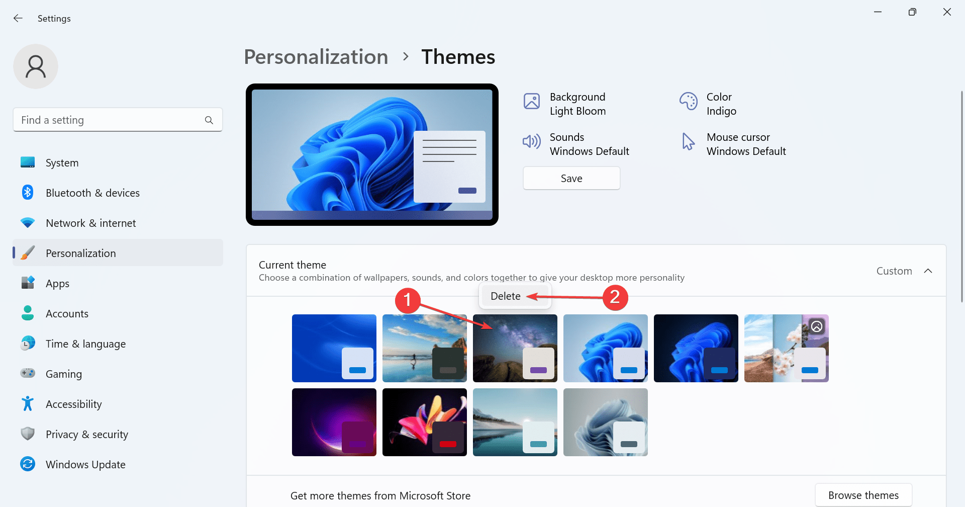 How to Remove a Theme on Windows 11 (Change or Delete it)