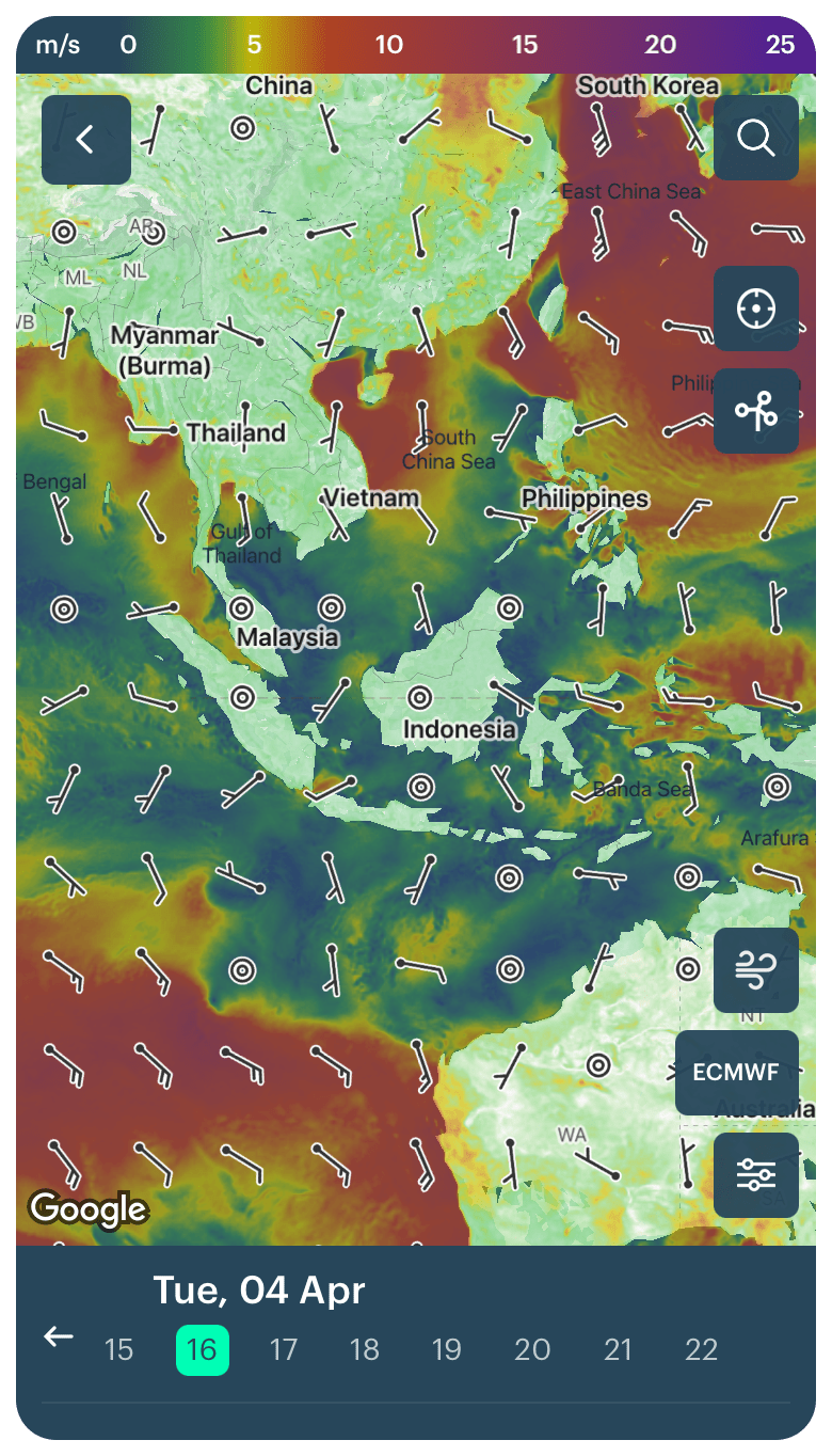 How to read wind barbs — wind speed and direction symbols Windy.app