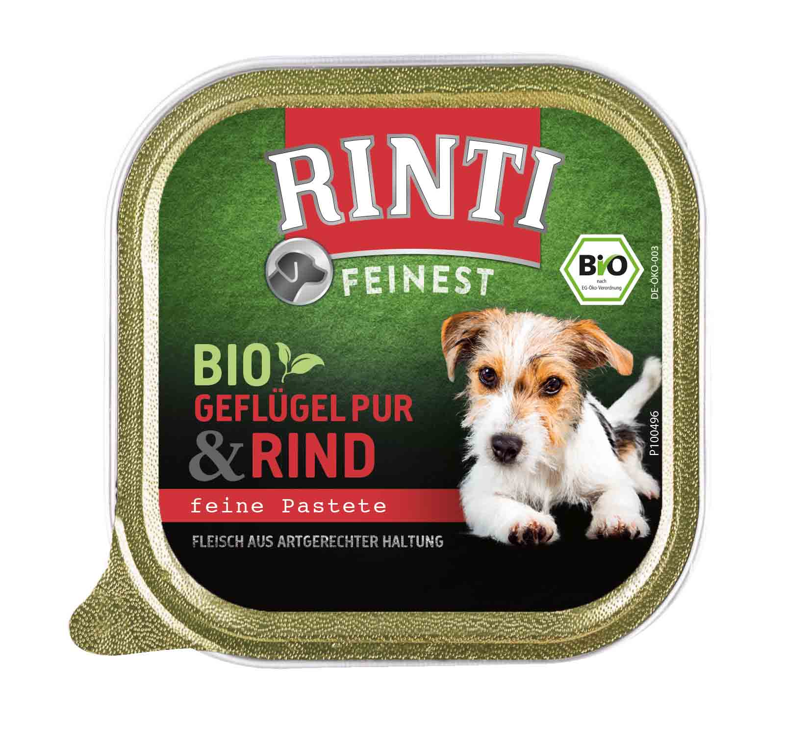 Rinti Bio 150g Rind Nassfutter Hundefutter Hund