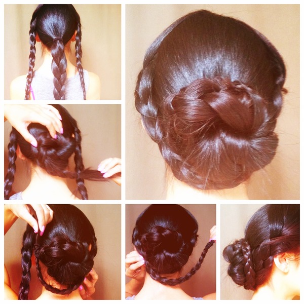 Wonderful DIY Popular Braided Bun Hairstyle (600 x 600 Pixel)