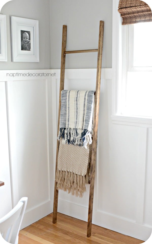 DIY Blanket Ladders A Modern Concept with a Rustic Appeal