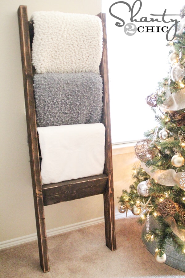 DIY Blanket Ladders A Modern Concept with a Rustic Appeal
