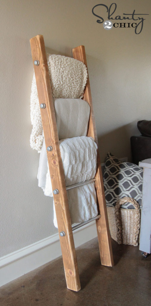DIY Blanket Ladders A Modern Concept with a Rustic Appeal