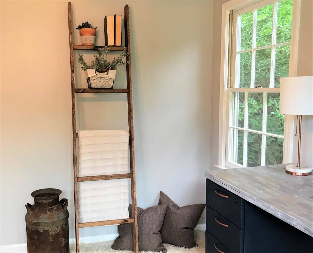 DIY Blanket Ladders A Modern Concept with a Rustic Appeal