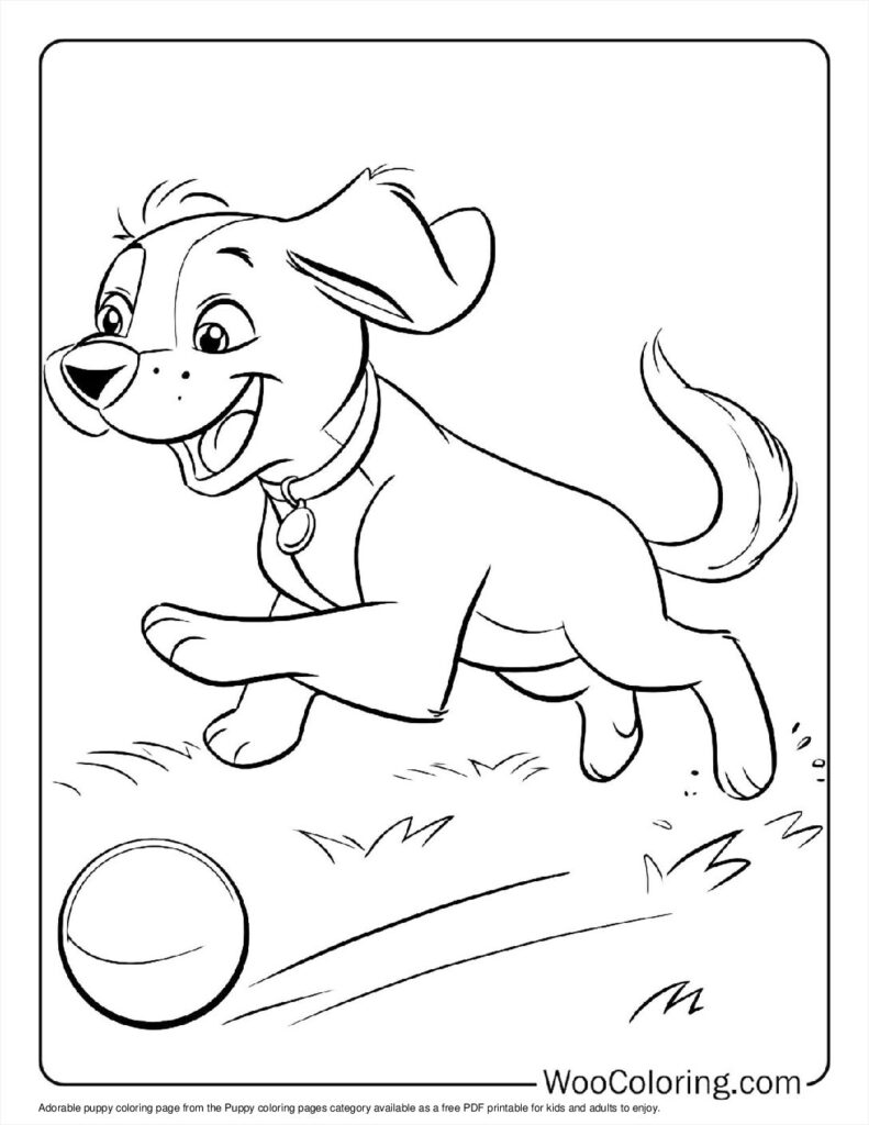 100+ Puppy coloring pages (Free PDF To Print) Woo Coloring