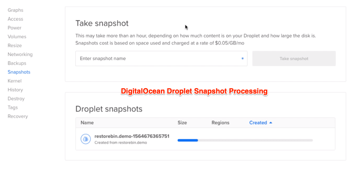 Enable Weekly DO Droplet Backups and Create Snapshot Image