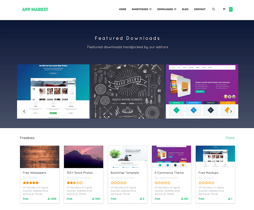 AppMarket WordPress Digital Content Marketplace Theme