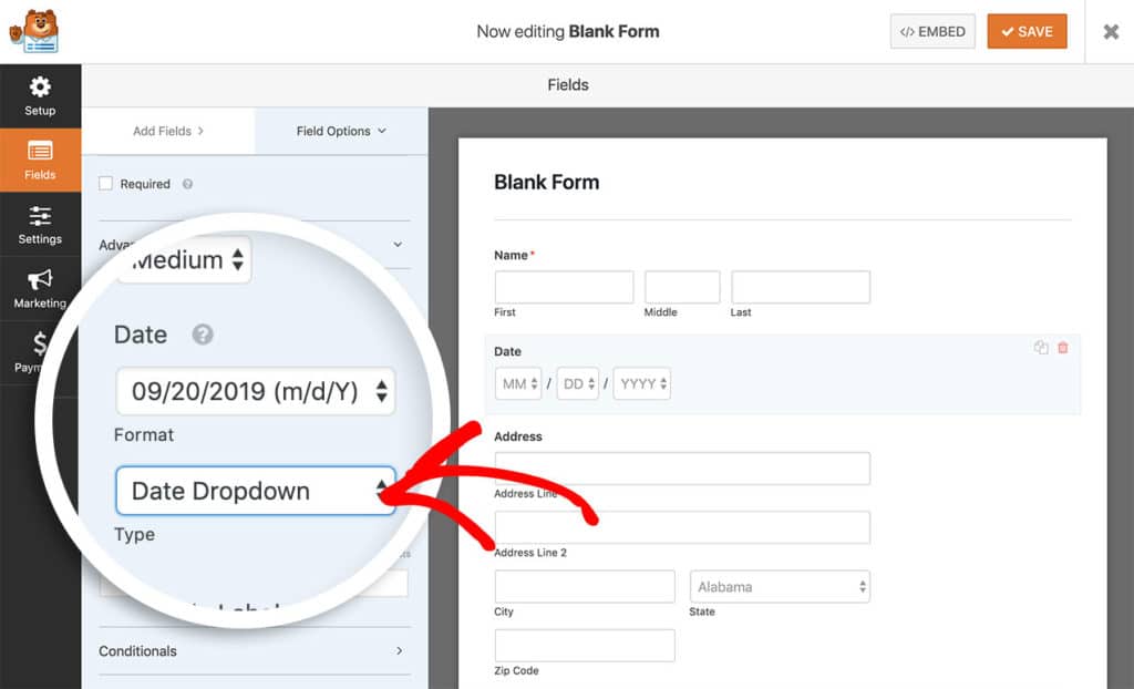 How to Customize the Date Time Field Date Options
